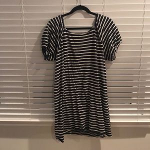 Loft OTS/Short Sleeve Navy & White Dress size L